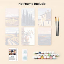 Load image into Gallery viewer, Mini Paint by numbers 15x20cm (6 pieces) - Classic Tuscany