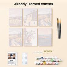 Load image into Gallery viewer, Mini Paint by numbers 15x20cm (6 pieces) - Classic Tuscany