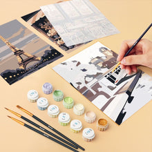 Load image into Gallery viewer, Mini Paint by numbers 15x20cm (6 pieces) - Paris Charm