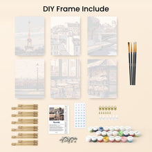 Load image into Gallery viewer, Mini Paint by numbers 15x20cm (6 pieces) - Paris Charm