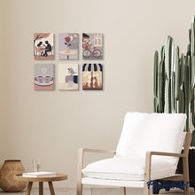 Load image into Gallery viewer, Mini Paint by numbers 15x20cm (6 pieces) - Café Romance