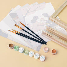 Load image into Gallery viewer, Mini Paint by numbers 15x20cm (6 pieces) - Café Romance