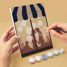 Load image into Gallery viewer, Mini Paint by numbers 15x20cm (6 pieces) - Café Romance