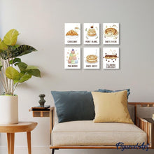 Load image into Gallery viewer, Mini Paint by numbers 15x20cm (6 pieces) - French Pastries