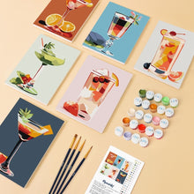 Load image into Gallery viewer, Mini Paint by numbers 15x20cm (6 pieces) - Vibrant Mixology