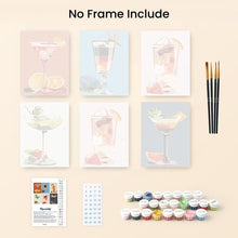 Load image into Gallery viewer, Mini Paint by numbers 15x20cm (6 pieces) - Vibrant Mixology