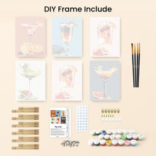 Load image into Gallery viewer, Mini Paint by numbers 15x20cm (6 pieces) - Vibrant Mixology