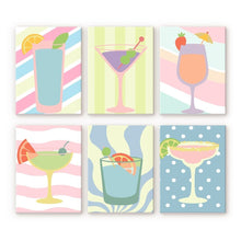 Load image into Gallery viewer, Mini Paint by numbers 15x20cm (6 pieces) - Pop Art Cocktails Figured'Art