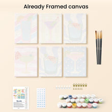 Load image into Gallery viewer, Mini Paint by numbers 15x20cm (6 pieces) - Pop Art Cocktails