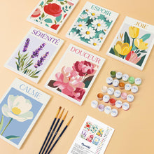 Load image into Gallery viewer, Mini Paint by numbers 15x20cm (6 pieces) - Flowers of Joy