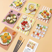 Load image into Gallery viewer, Mini Paint by numbers 15x20cm (6 pieces) - Summer Treats