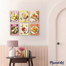 Load image into Gallery viewer, Mini Paint by numbers 15x20cm (6 pieces) - Summer Treats