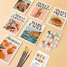 Load image into Gallery viewer, Mini Paint by numbers 15x20cm (6 pieces) - Dolce Vita