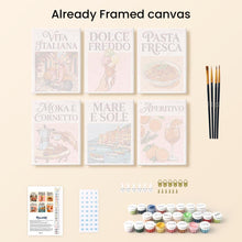 Load image into Gallery viewer, Mini Paint by numbers 15x20cm (6 pieces) - Dolce Vita