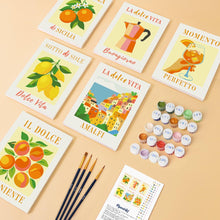 Load image into Gallery viewer, Mini Paint by numbers 15x20cm (6 pieces) - Italian Sunshine