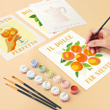 Load image into Gallery viewer, Mini Paint by numbers 15x20cm (6 pieces) - Italian Sunshine