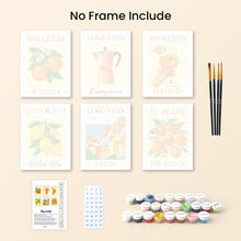 Load image into Gallery viewer, Mini Paint by numbers 15x20cm (6 pieces) - Italian Sunshine
