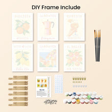 Load image into Gallery viewer, Mini Paint by numbers 15x20cm (6 pieces) - Italian Sunshine