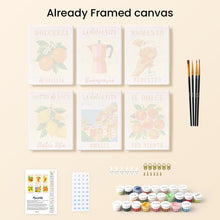 Load image into Gallery viewer, Mini Paint by numbers 15x20cm (6 pieces) - Italian Sunshine