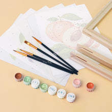 Load image into Gallery viewer, Mini Paint by numbers 15x20cm (6 pieces) - Garden Fruits