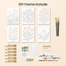 Load image into Gallery viewer, Mini Paint by numbers 15x20cm (6 pieces) - Modern Flowers