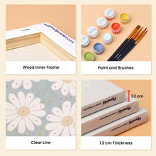 Load image into Gallery viewer, Mini Paint by numbers 15x20cm (6 pieces) - Graphic Flowers
