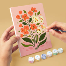 Load image into Gallery viewer, Mini Paint by numbers 15x20cm (6 pieces) - Pastel Flowers