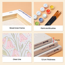 Load image into Gallery viewer, Mini Paint by numbers 15x20cm (6 pieces) - Pastel Flowers