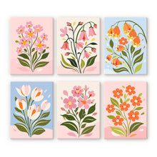 Load image into Gallery viewer, Mini Paint by numbers 15x20cm (6 pieces) - Spring Flowers Figured'Art