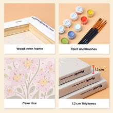 Load image into Gallery viewer, Mini Paint by numbers 15x20cm (6 pieces) - Spring Flowers