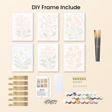 Load image into Gallery viewer, Mini Paint by numbers 15x20cm (6 pieces) - Spring Flowers