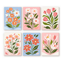 Load image into Gallery viewer, Mini Paint by numbers 15x20cm (6 pieces) - Country Flowers Figured'Art