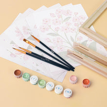 Load image into Gallery viewer, Mini Paint by numbers 15x20cm (6 pieces) - Pink Flowers