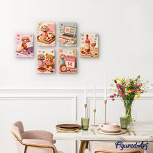 Load image into Gallery viewer, Mini Paint by numbers 15x20cm (6 pieces) - Valentine's Day