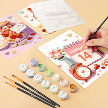 Load image into Gallery viewer, Mini Paint by numbers 15x20cm (6 pieces) - Valentine's Day