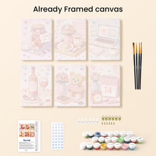 Load image into Gallery viewer, Mini Paint by numbers 15x20cm (6 pieces) - Valentine's Day