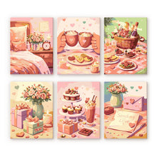 Load image into Gallery viewer, Mini Paint by numbers 15x20cm (6 pieces) - Love Gifts Figured'Art