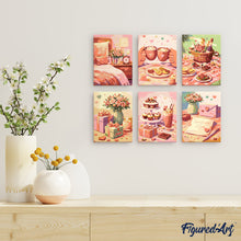 Load image into Gallery viewer, Mini Paint by numbers 15x20cm (6 pieces) - Love Gifts