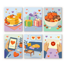 Load image into Gallery viewer, Mini Paint by numbers 15x20cm (6 pieces) - Everyday Love Figured'Art