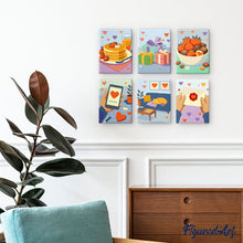 Load image into Gallery viewer, Mini Paint by numbers 15x20cm (6 pieces) - Everyday Love
