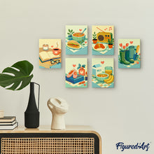 Load image into Gallery viewer, Mini Paint by numbers 15x20cm (6 pieces) - Little Joys
