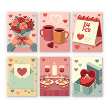 Load image into Gallery viewer, Mini Paint by numbers 15x20cm (6 pieces) - Moments of Joy Figured'Art