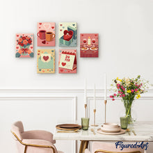 Load image into Gallery viewer, Mini Paint by numbers 15x20cm (6 pieces) - Moments of Joy