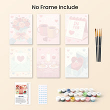 Load image into Gallery viewer, Mini Paint by numbers 15x20cm (6 pieces) - Moments of Joy