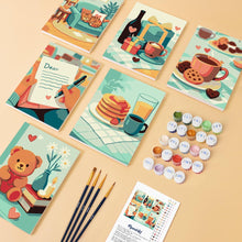 Load image into Gallery viewer, Mini Paint by numbers 15x20cm (6 pieces) - Cozy Love