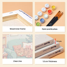 Load image into Gallery viewer, Mini Paint by numbers 15x20cm (6 pieces) - Cozy Love