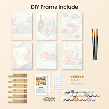 Load image into Gallery viewer, Mini Paint by numbers 15x20cm (6 pieces) - Cozy Love