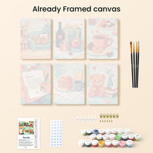 Load image into Gallery viewer, Mini Paint by numbers 15x20cm (6 pieces) - Cozy Love
