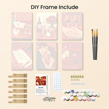 Load image into Gallery viewer, Mini Paint by numbers 15x20cm (6 pieces) - Romance and Love