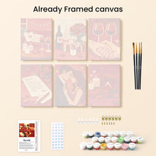 Load image into Gallery viewer, Mini Paint by numbers 15x20cm (6 pieces) - Romance and Love